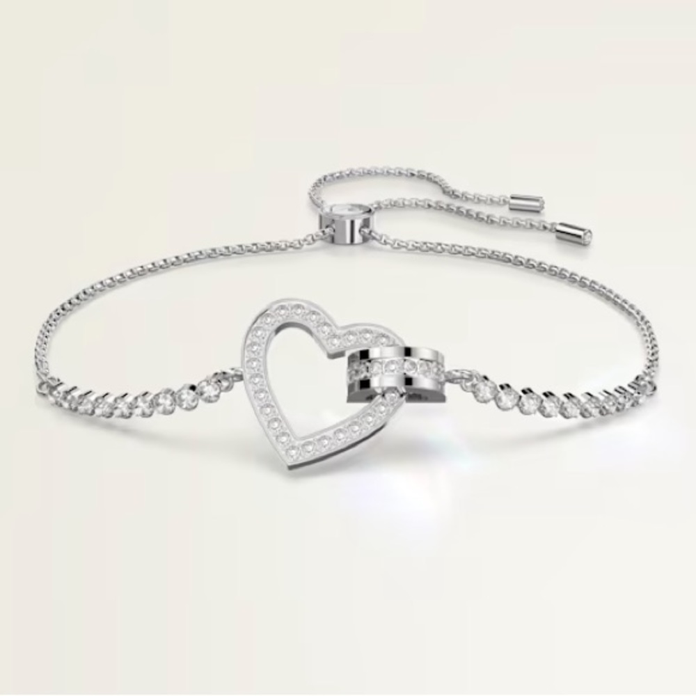 Swarovski Lovely bracelet
Heart, White, Rhodium plated